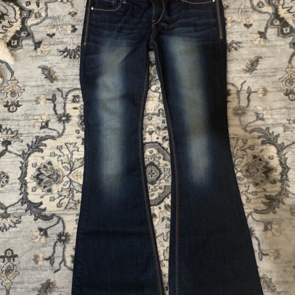 Dark bell bottom jeans